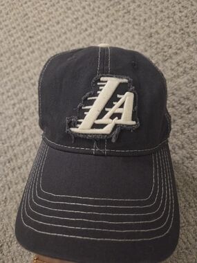 LA Logo Baseball Cap with White Stitching